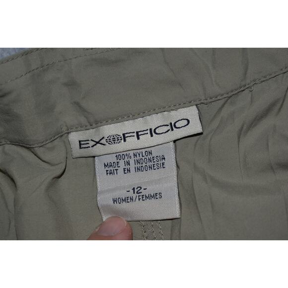 Exofficio Womens Size 12 Convertible Pants Shorts Camping Nylon Zip Cargo Pocket - Picture 9 of 10